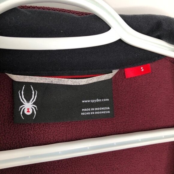 SPYDER Endure Maroon Full Zip Stryke Fleece Jacket Size  Small - Picture 6 of 8